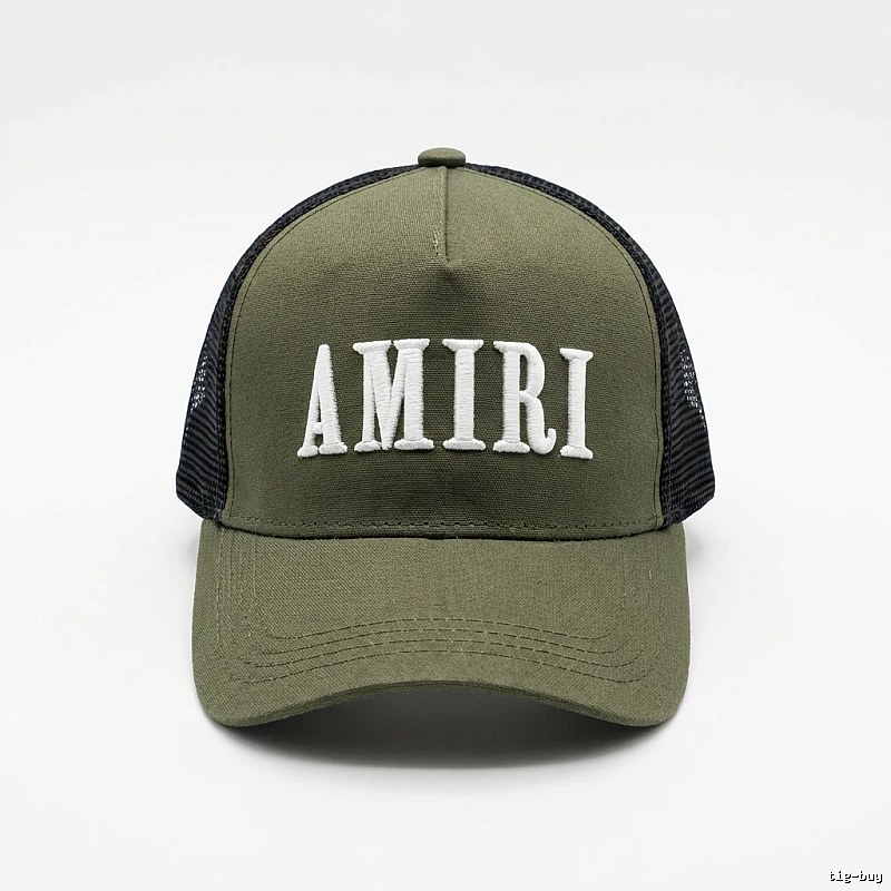 AMIRI Retro Style Olive Green Hat