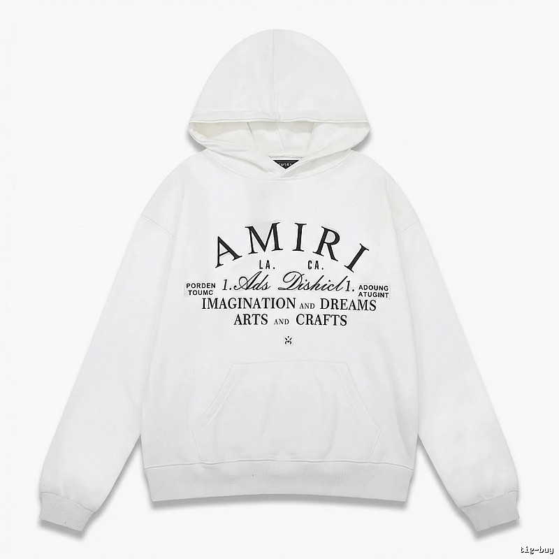 AMIRI retro-style white hoodie