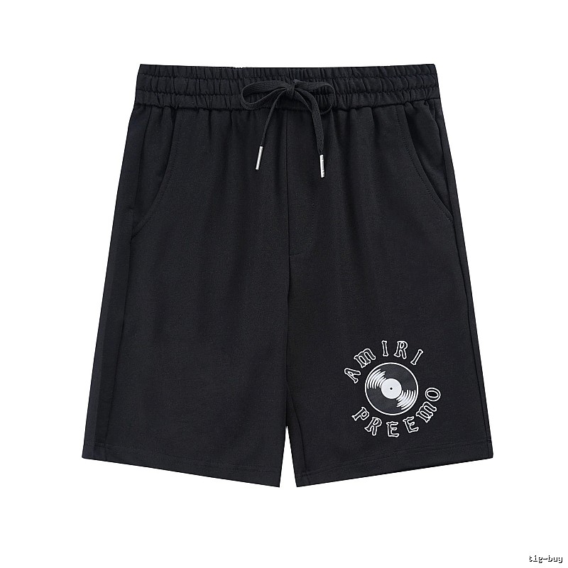 Amiri Travel Logo shorts Black Casual Amiri with Modern Look