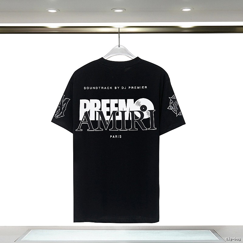 Amiri Urban Graphic T-shirt White Blue Amiri with Casual Appeal