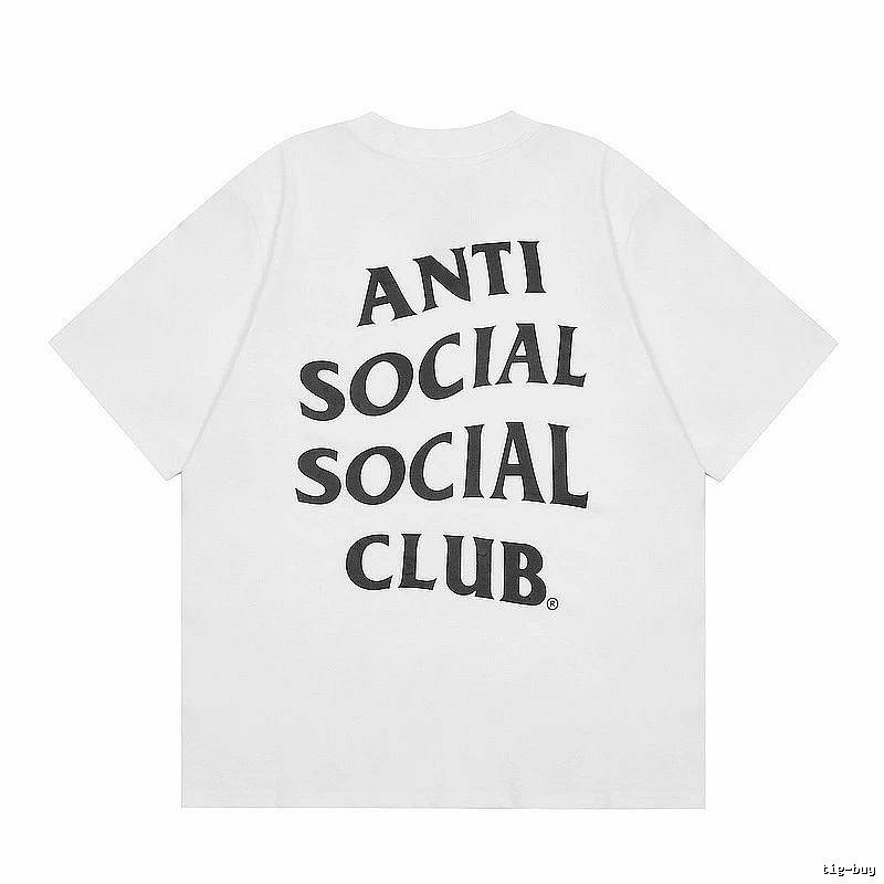 Anti Social Social Club Casual Logo T-shirt Black Orange Anti for Streetwear Looks