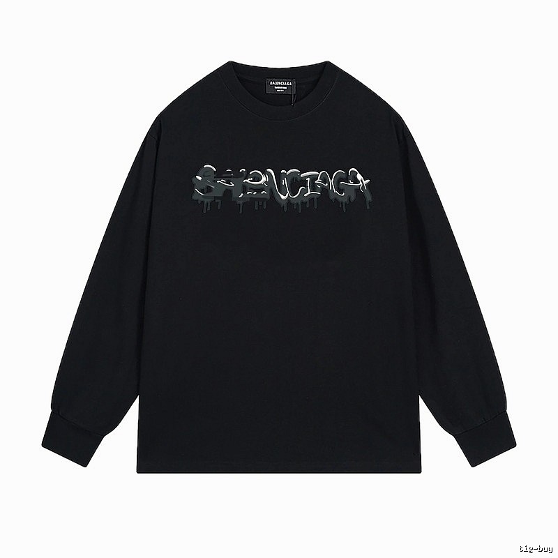 Balenciaga graffiti-style black long-sleeve