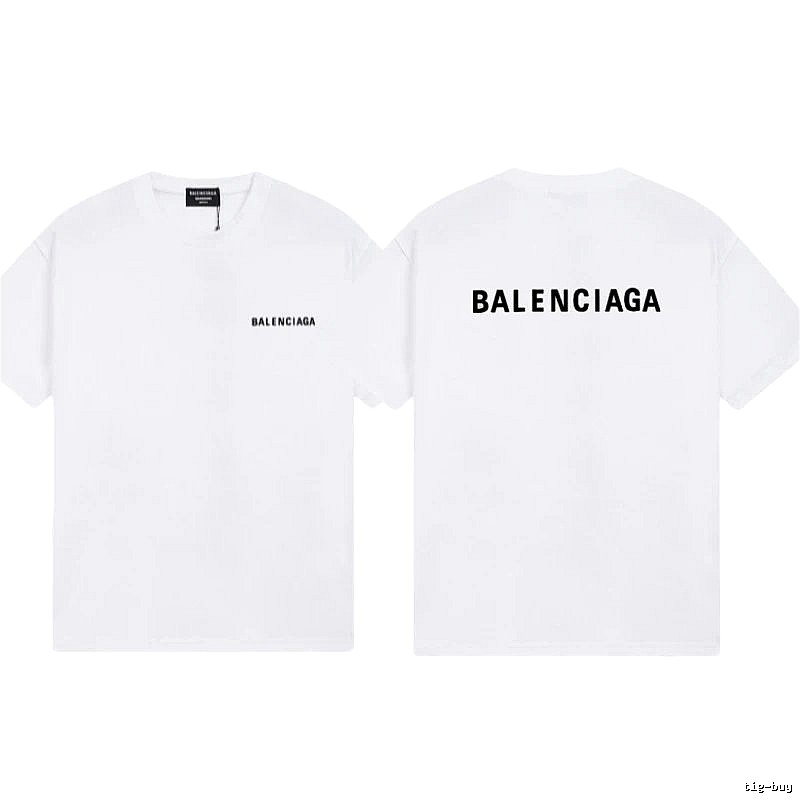 Balenciaga Letter Print Street Style White T-Shirt