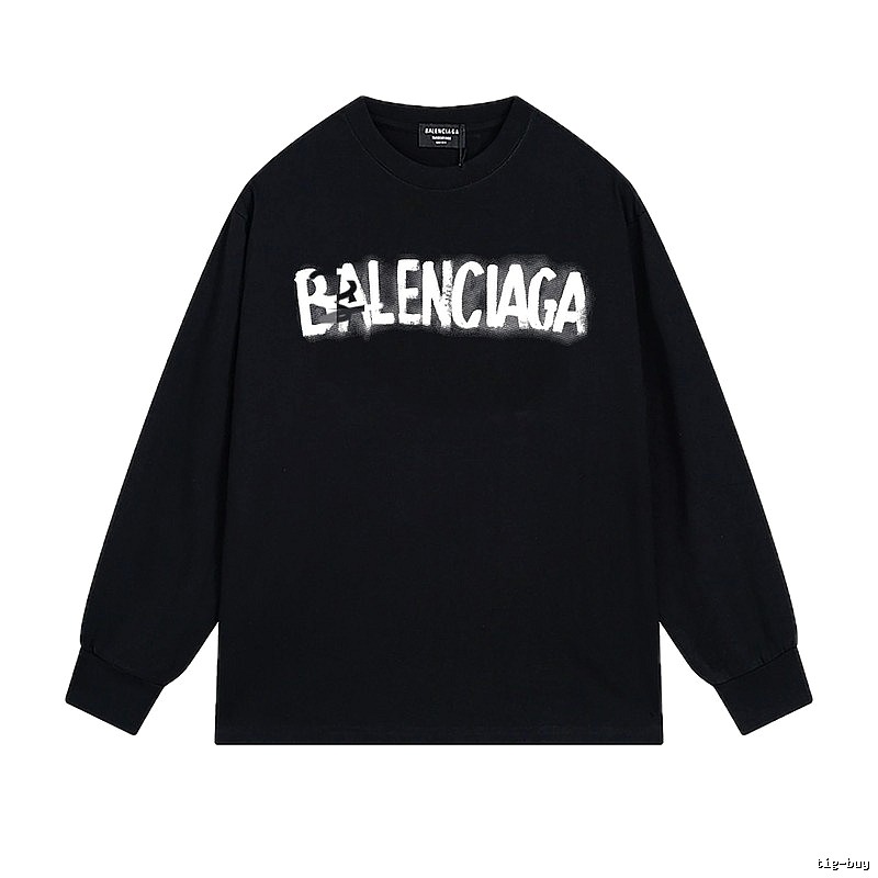 Balenciaga letter style black T-shirt