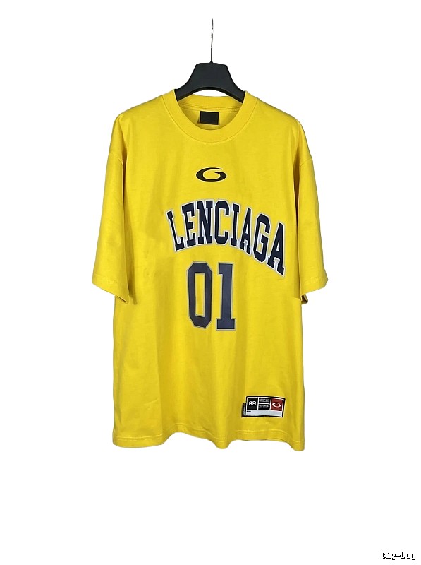 Balenciaga letter-style yellow T-shirt