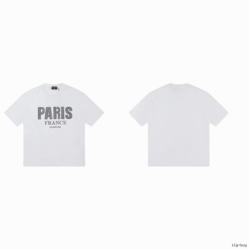 Balenciaga Paris Collection Minimalist Style White T-Shirt
