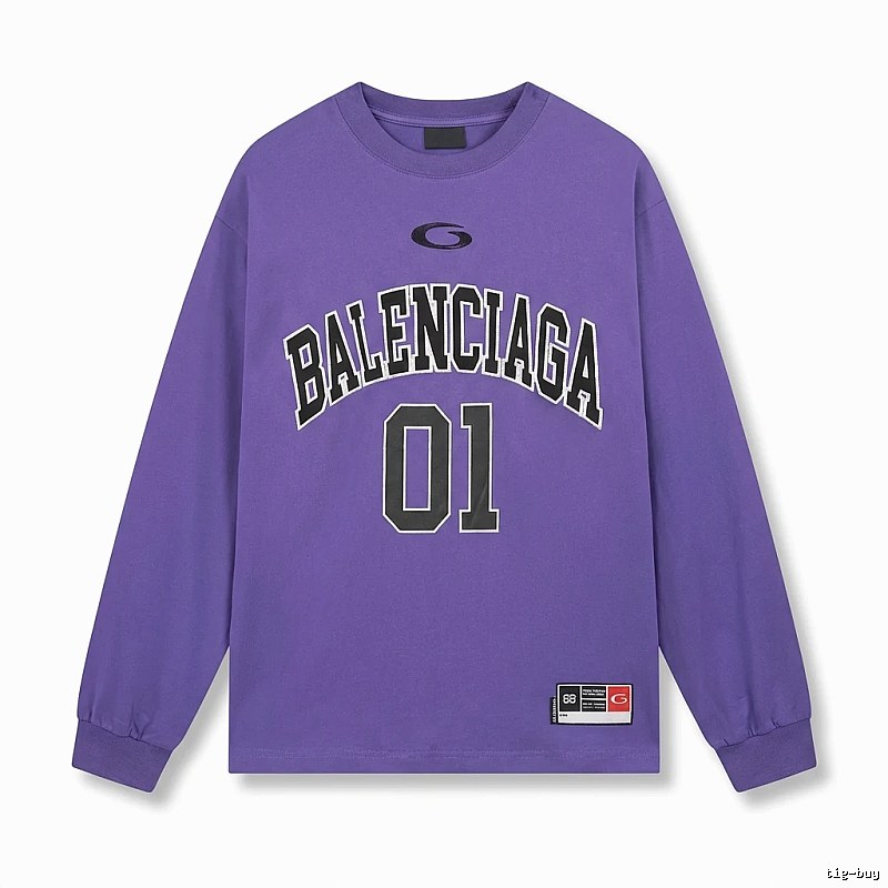 Balenciaga preppy style purple sweatshirt