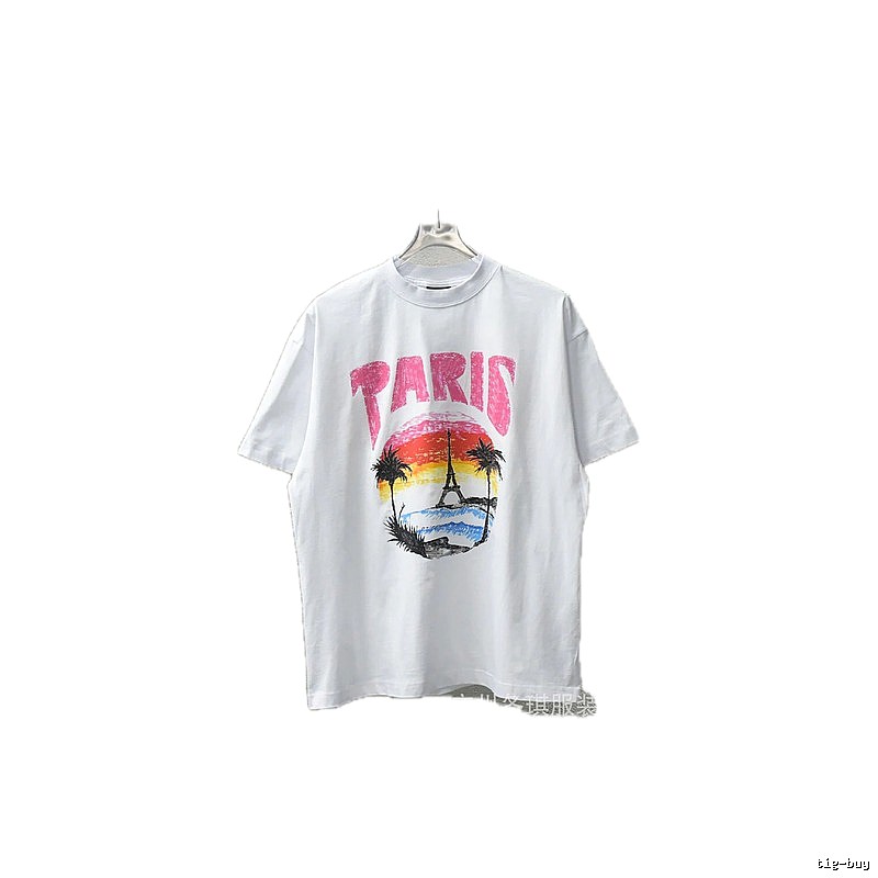 Balenciaga Printed Casual White T-shirt