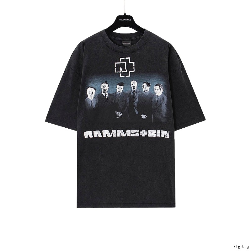Balenciaga Rock Style Black T-shirt