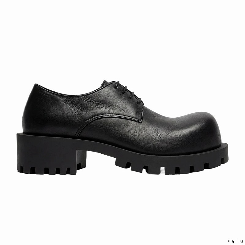 Balenciaga thick-soled retro-style leather shoes