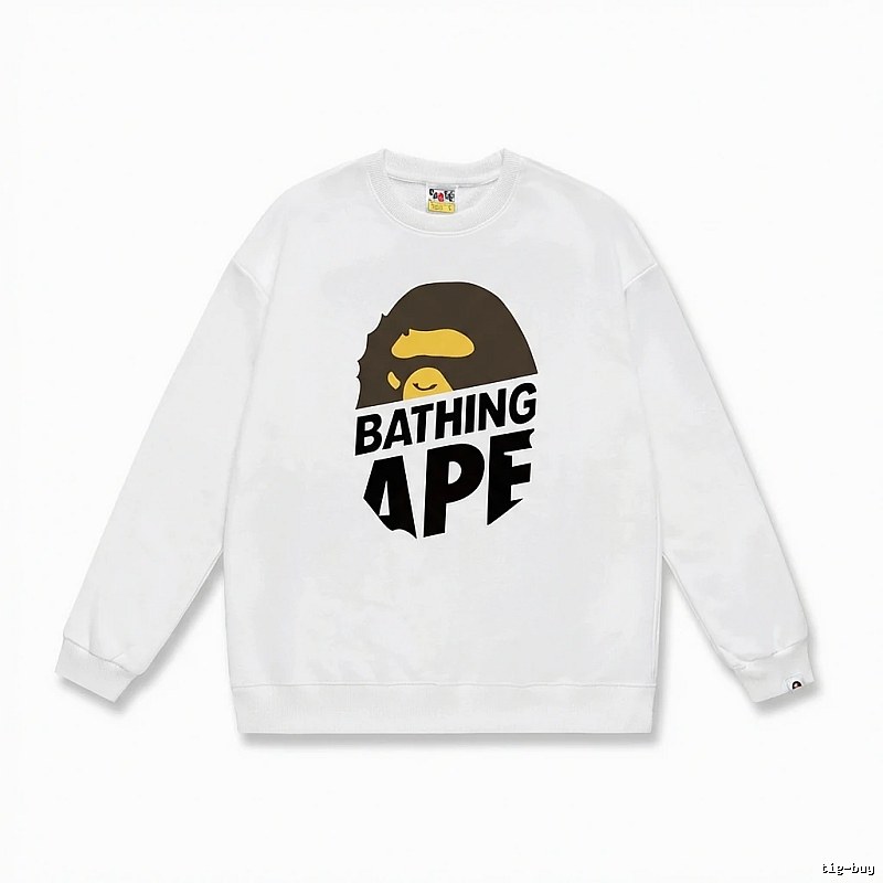 Bape Ape Head Casual White Sweatshirt