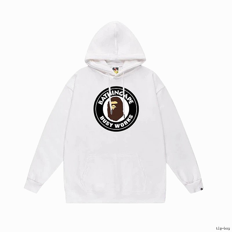 Bape Black Label Casual Style White Hoodie