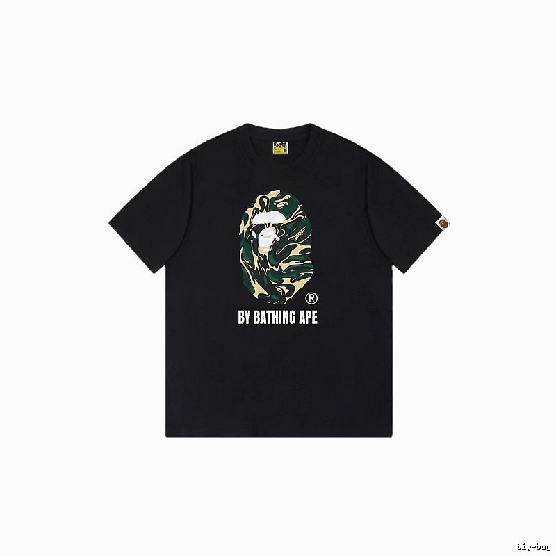 Bape camouflage style black T-shirt