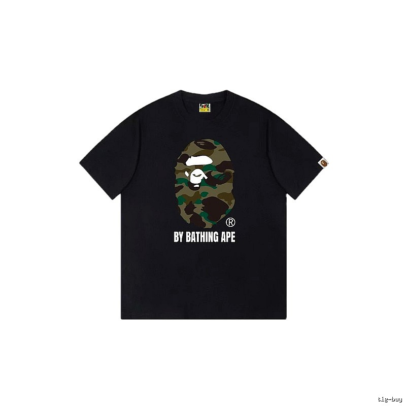 Bape camouflage style black T-shirt
