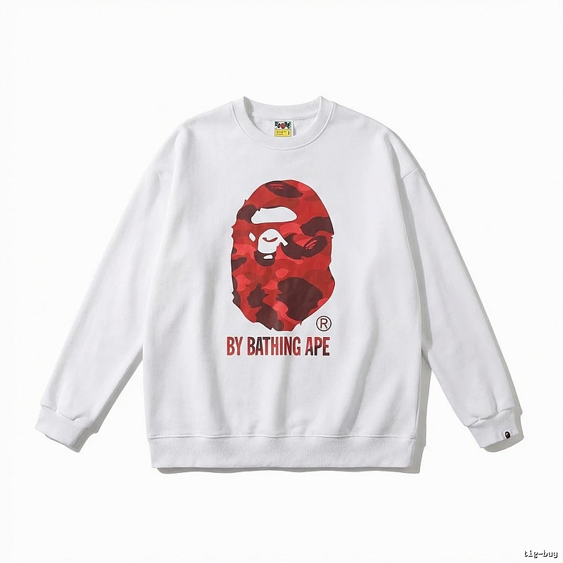 Bape camouflage-style white sweatshirt