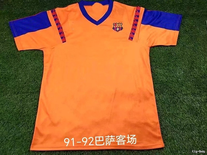 Barcelona Patterned Retro soccer jersey Blue Red Barcelona with Signature Styling