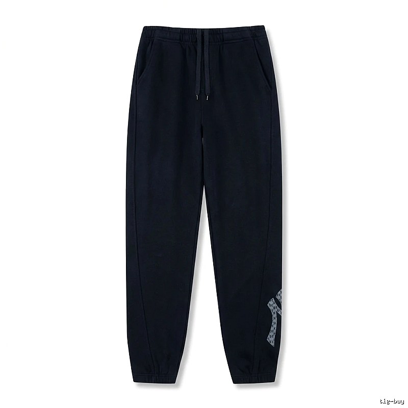 Basic style casual black pants of MLB