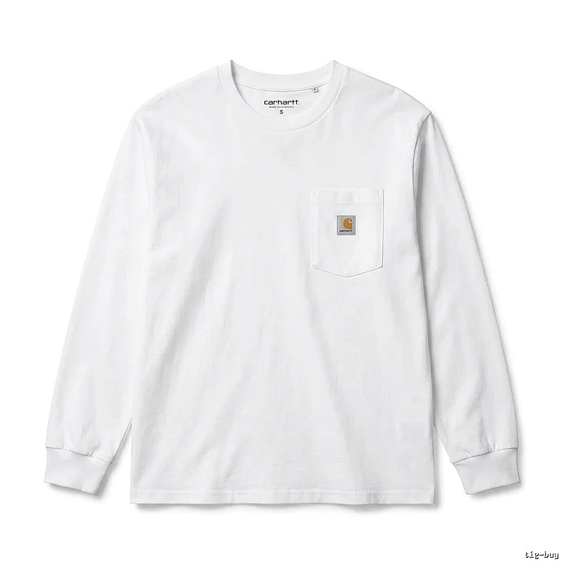 Carhartt minimalist style white long-sleeve