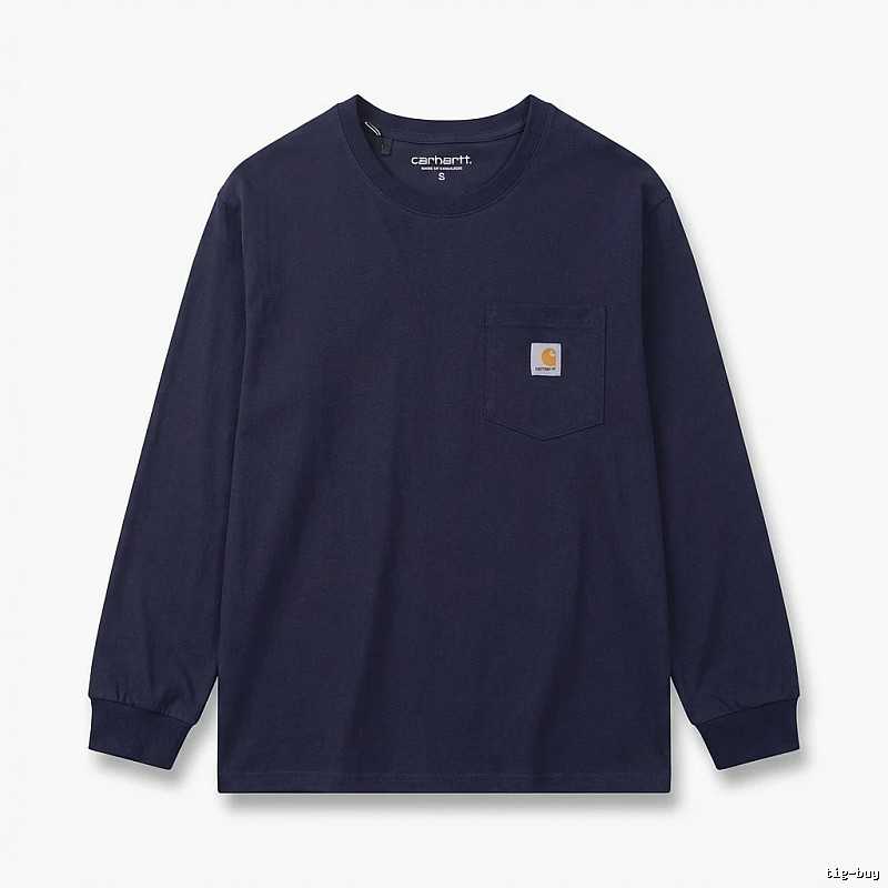 Carhartt simple and casual style navy long-sleeve
