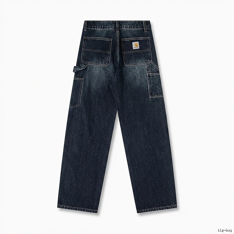 Carhartt workwear style dark denim jeans