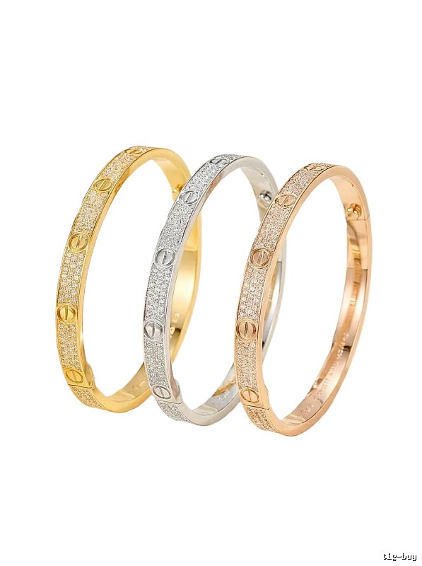 Cartier Love Series Luxurious Three-Color Bracelet