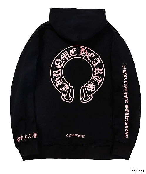 Chrome Hearts 2088-72 Black And Purple Cross Graphic Hoodie Casual Layering
