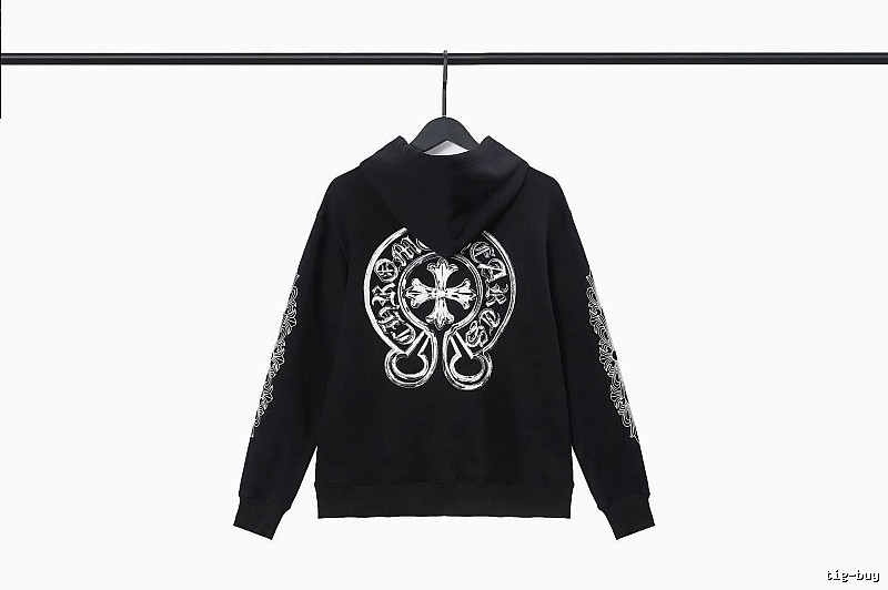 Chrome Hearts 2089-53 Black Cross Graphic Hoodie Minimal Look