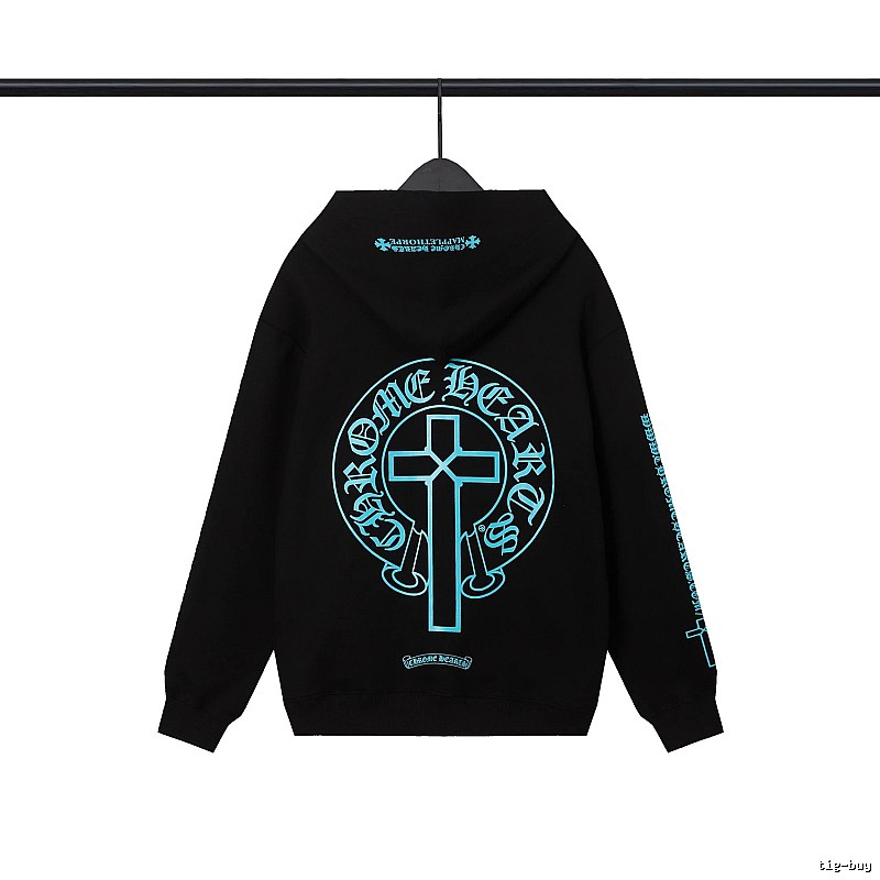 Chrome Hearts 2089-80 Black Cross Graphic Hoodie Outdoor Days