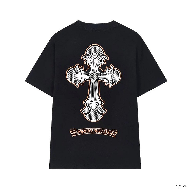Chrome Hearts Cross Gothic Style Black Short-sleeve T-shirt