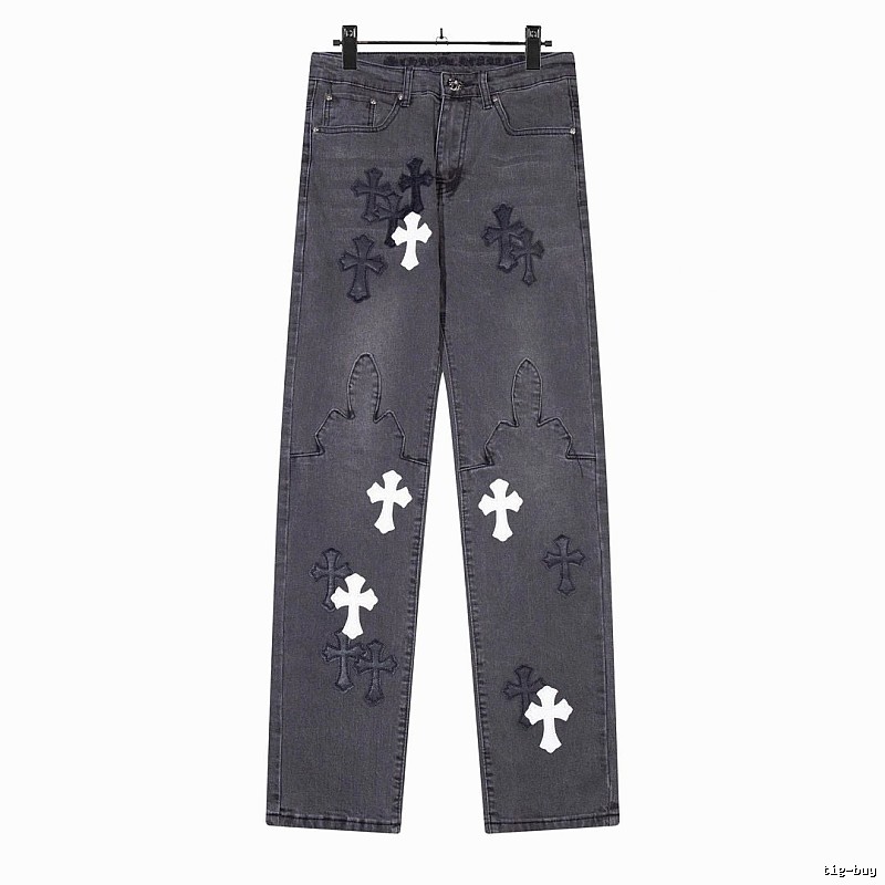 Chrome Hearts Relaxed Graphic jeans Light Denim Jeans with Designer-Inspired Detail