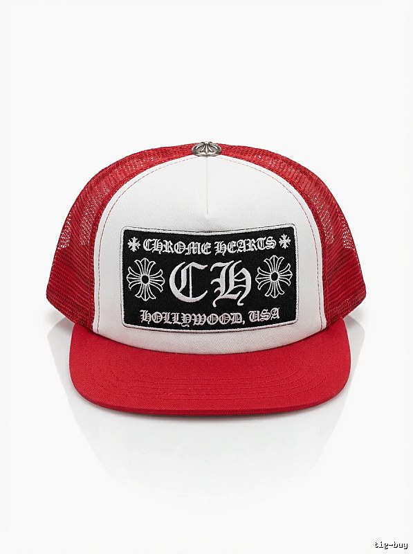 Chrome Hearts Retro Red and White Hat