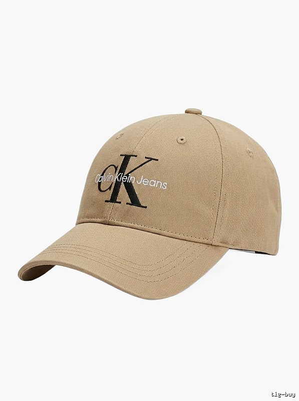 CK simple style khaki baseball cap