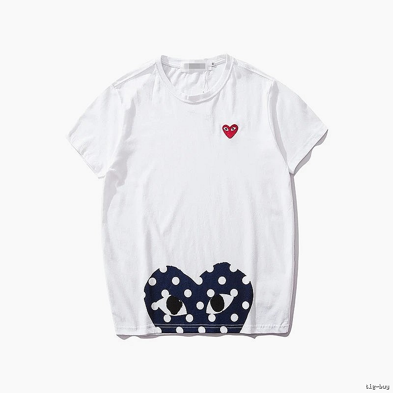 Comme des Garcons PLAY 2021-49 Blue Style 2149 Heart Logo T-Shirt Gift Ready