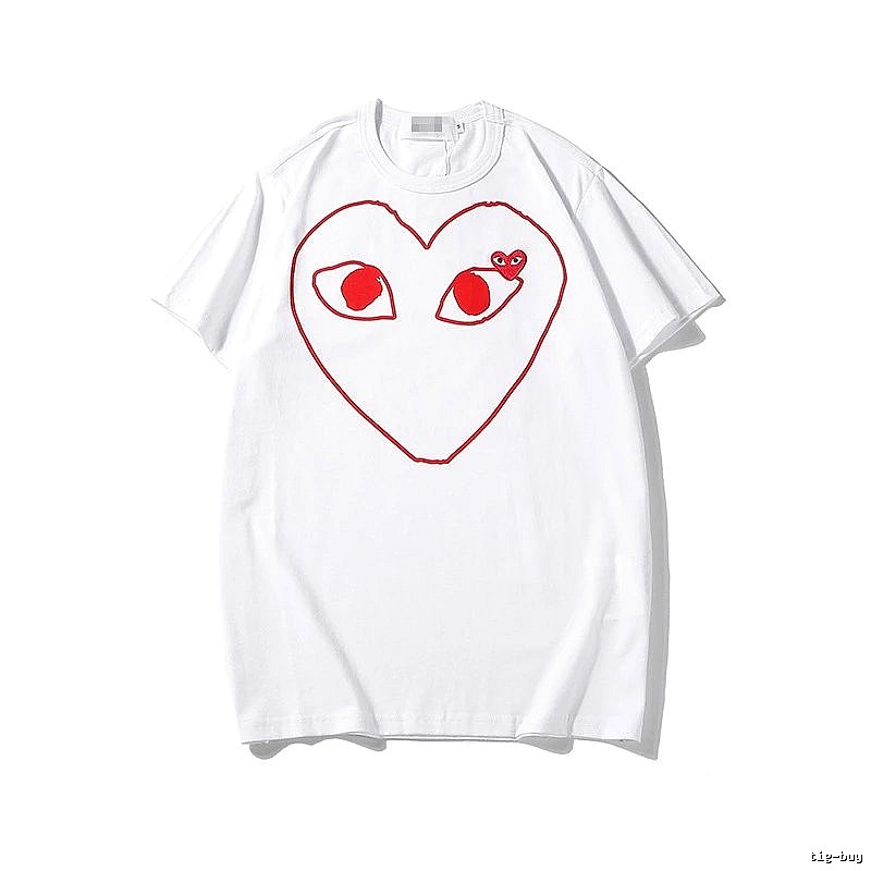 Comme des Garcons PLAY 2023-13 Red Style 2313 Heart Logo T-Shirt Minimal Look
