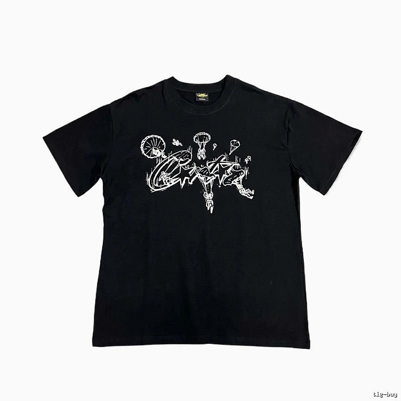 Corteiz Graffiti Style Black T-shirt