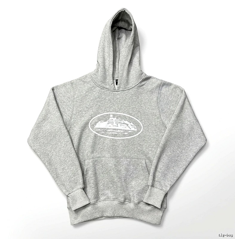 Corteiz Grey Minimalist Style Hoodie