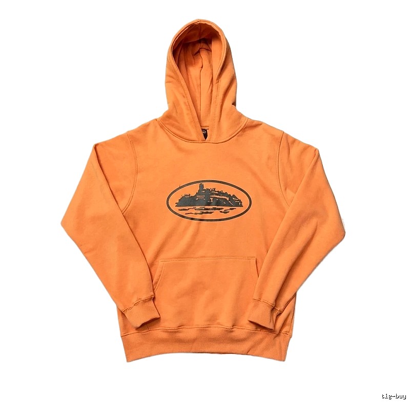 Corteiz orange minimalist style sweatshirt