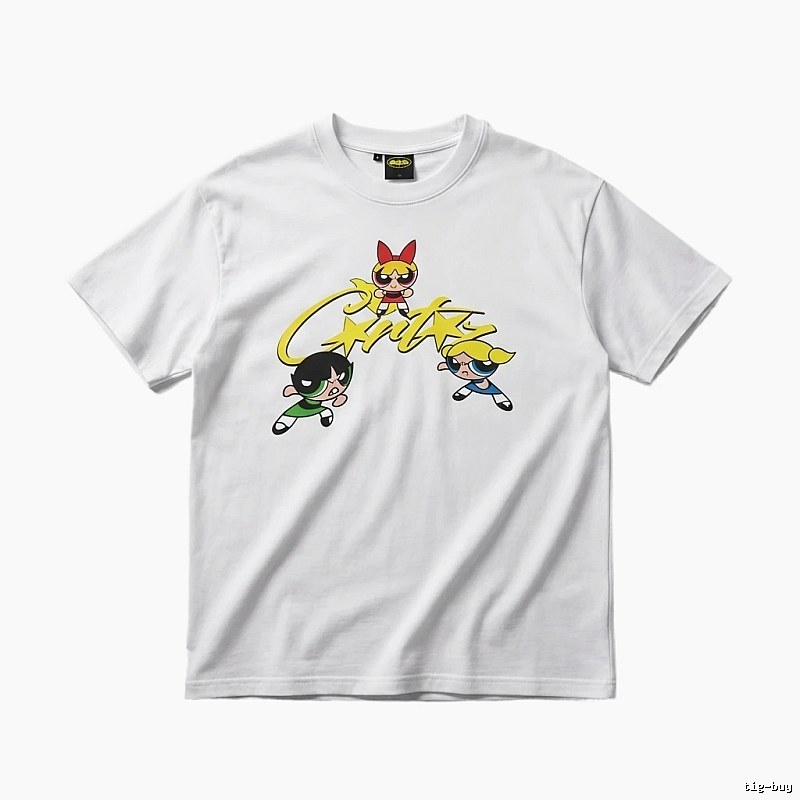 Corteiz Powerpuff Girls Cartoon White T-shirt