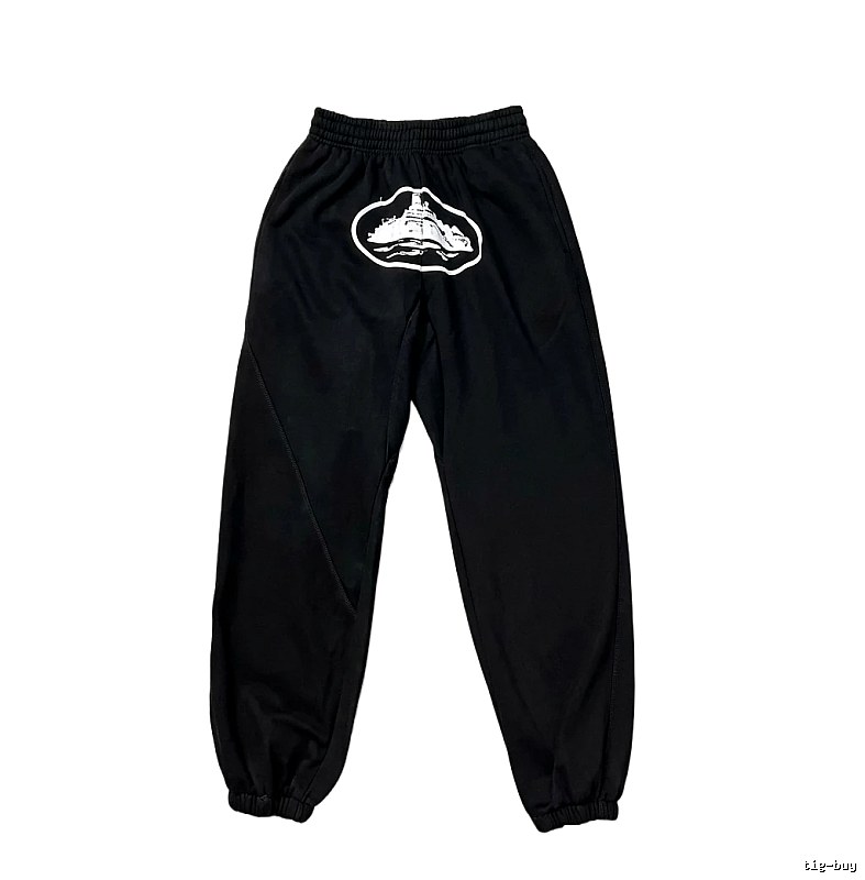 Corteiz Printed Casual Black Pants