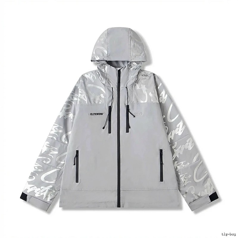 Corteiz Printed Trendy Cool Grey Jacket