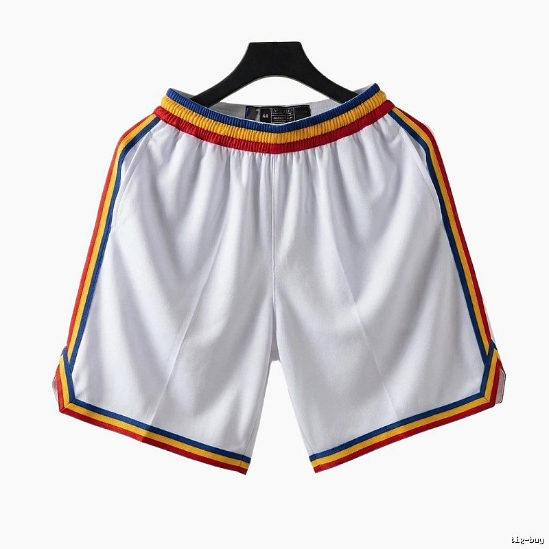 Curry series retro-style white shorts