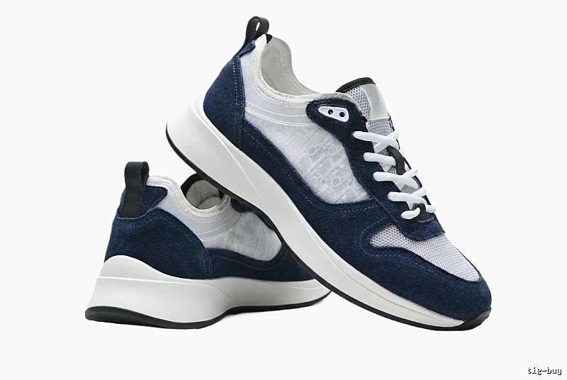 Dior casual style blue and white sports shoes