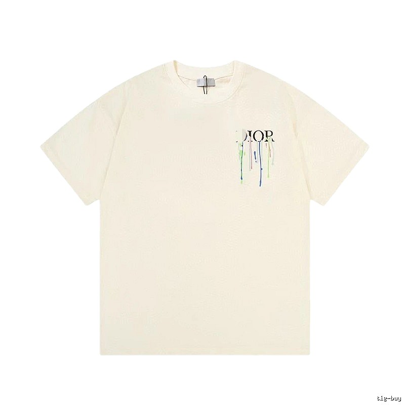 Dior Graffiti Print Street-style Off-white T-Shirt