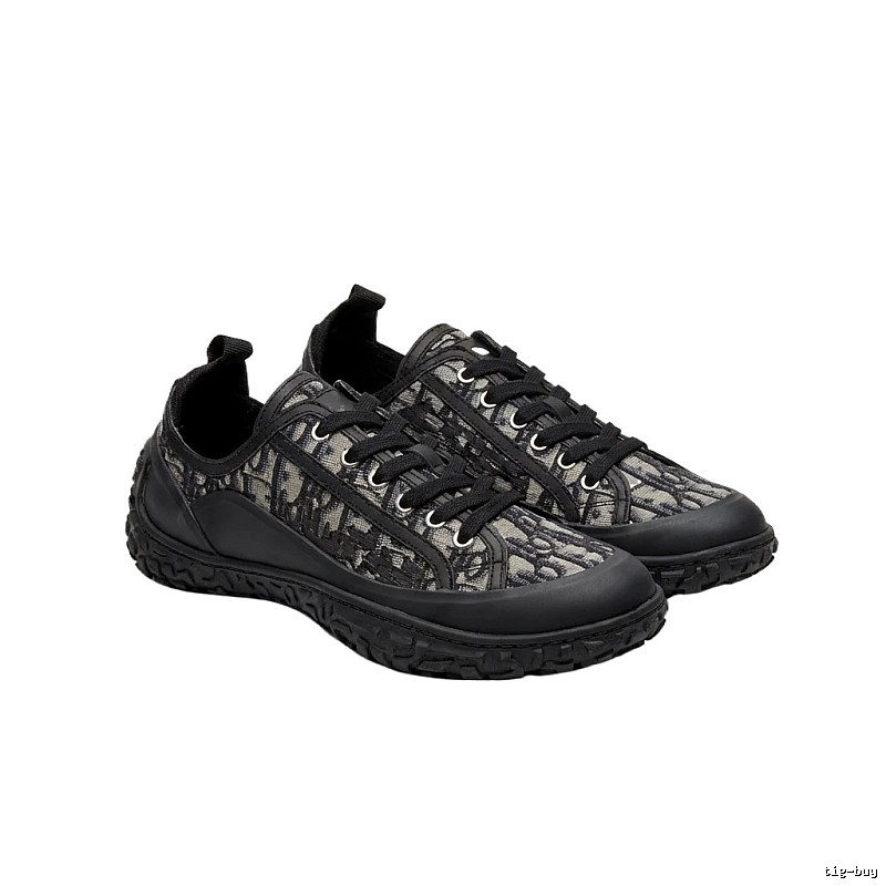 Dior monogram casual style black shoes