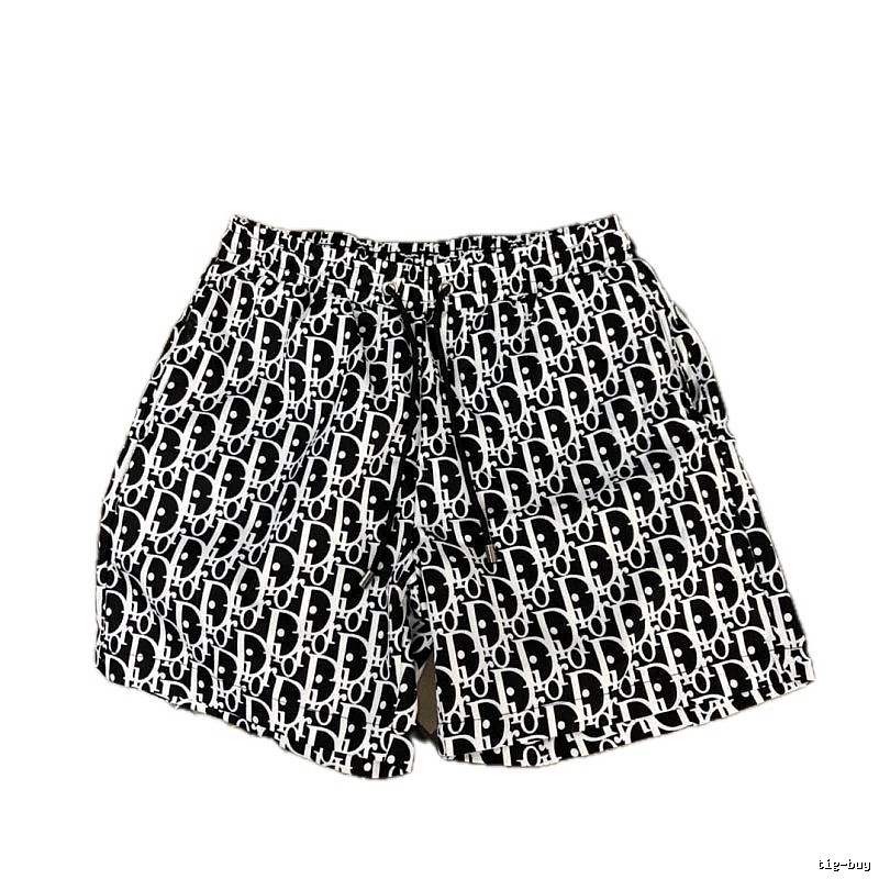 Dior Trendy All-over Monogram Print Black and White Casual Shorts