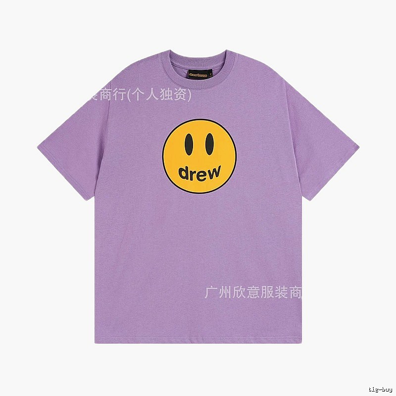 DREW Smile Street Style Purple Short Sleeve T-shirt