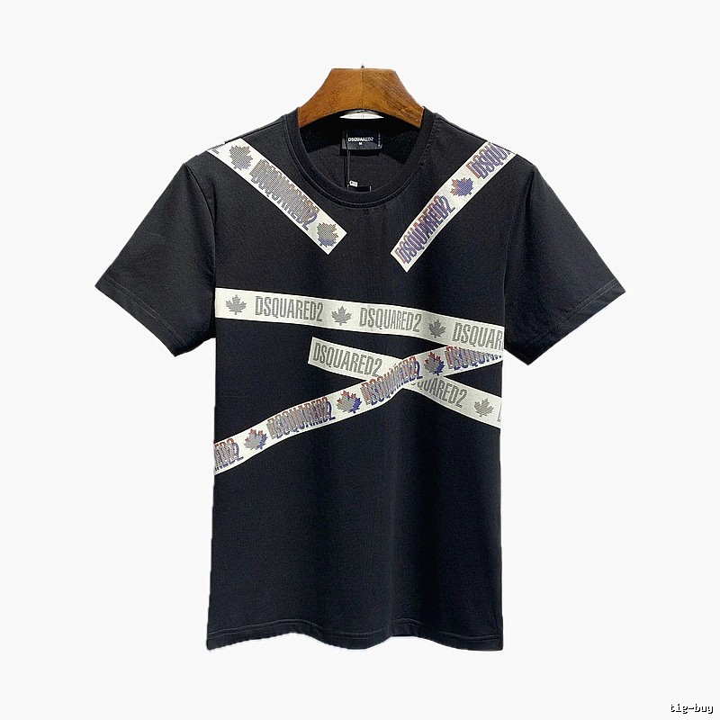 DSQUARED2 Webbing Street Style Black T-Shirt