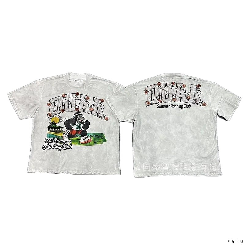 DUAA Summer Running Vintage Style White T-Shirt