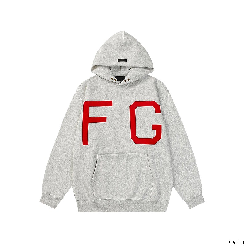 ESSENTIALS FG Alphabet Wind Grey Hoodie