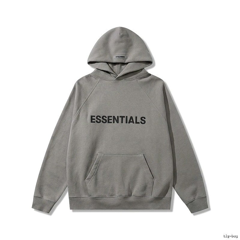 ESSENTIALS minimalist gray hoodie